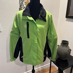 Lime Green Utility Jacket with Black Details